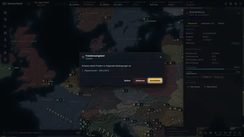 Friedensangebot im Krieg